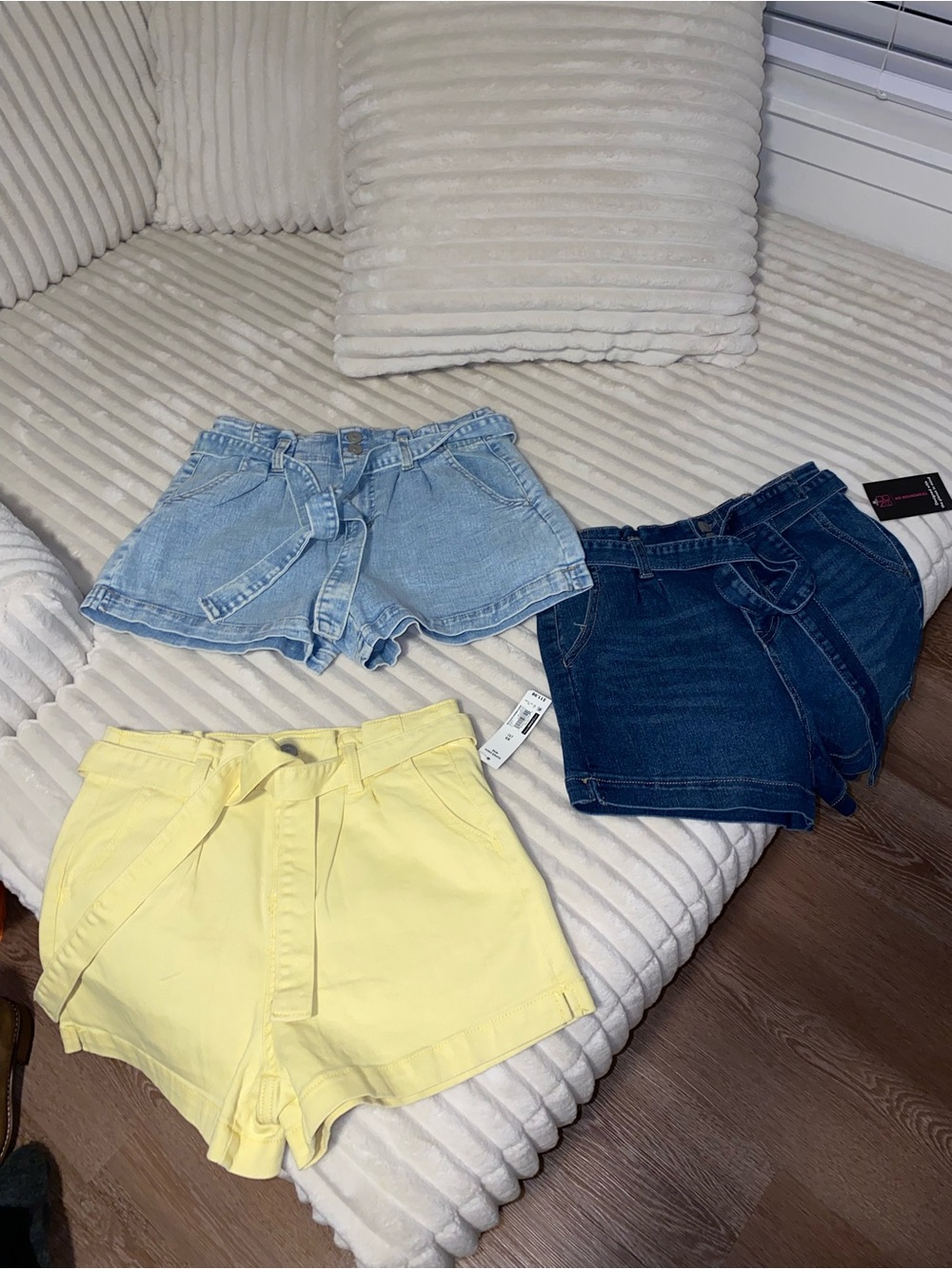 No Boundaries High-Waist Tie Belt Shorts